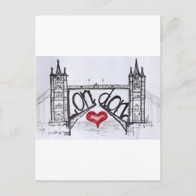 Carte Postale Londres avec amour (Devant)
