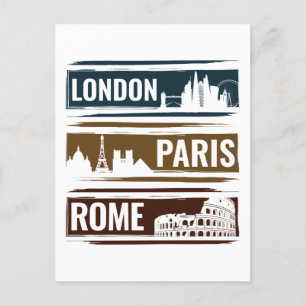 Carte Postale Londres Paris Rome