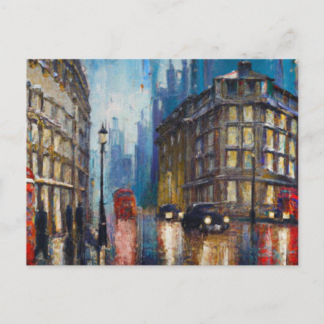 Carte Postale Londres Rain (Devant)