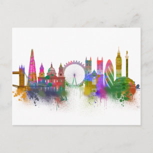 Carte Postale Londres Skyline - Rainbow