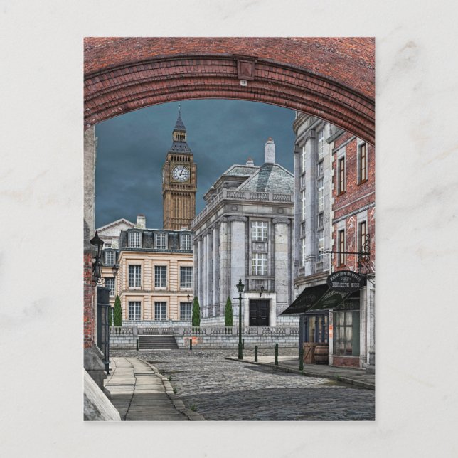 Carte Postale Londres victorienne avec Big Ben (Devant)