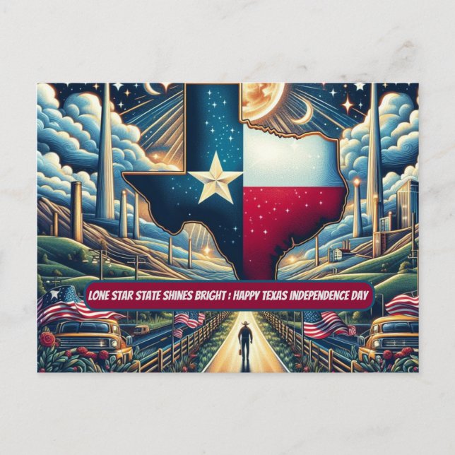 Carte Postale Lone Star State Shore Bright happy Texas day (Devant)