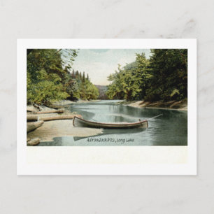 Carte Postale Long Lake, Montagnes Adirondack, NY 1906 Vintage