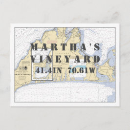 Carte Postale Longitude de la latitude nautique du vignoble de M