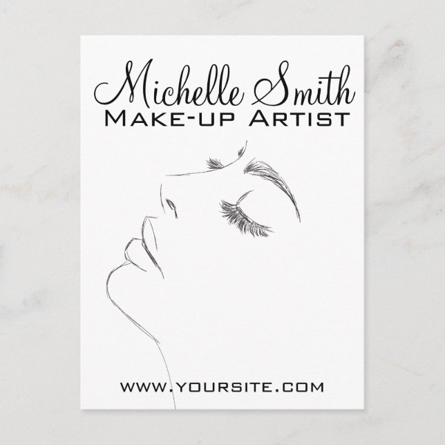 Carte Postale Longues cils eyeliner Lash Extensions Black Sketch (Devant)