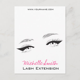 Carte Postale Longueur des cils face long oeilleur Extension Las