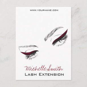 Carte Postale Longueur des cils face long oeilleur Extension Las