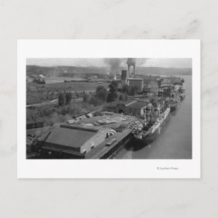 Carte Postale Longview, WA - Vue de port depuis l'air