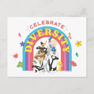 Carte Postale LOONEY TUNES™ - Celebrate Diversity Pride Arc-en-c
