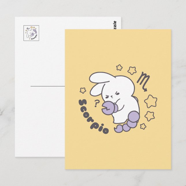 Carte Postale Loppitokki Bunny embrassant la magie du zodiaque S (Devant / Derrière)