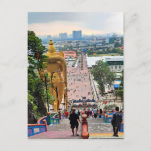 Carte Postale Lord Murugan à l'arrière des escaliers des grottes