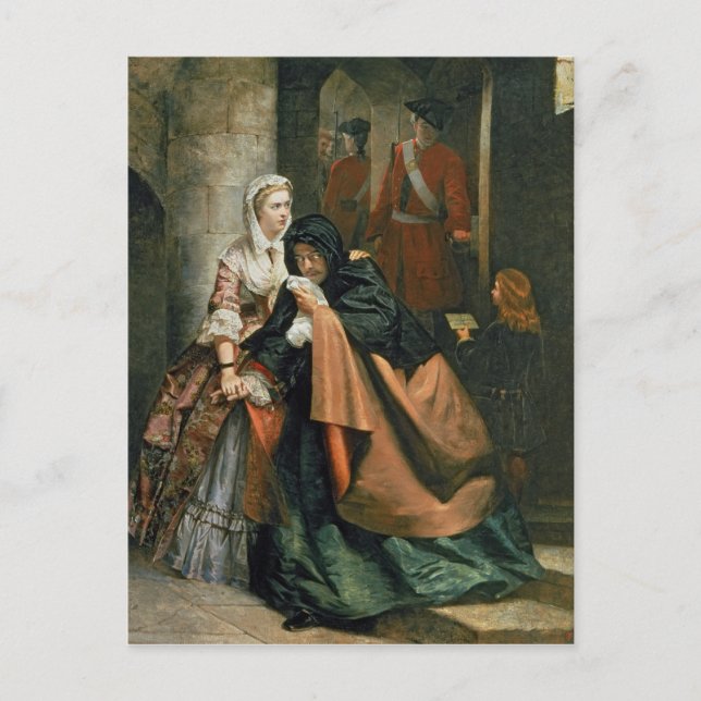 Carte Postale Lord Nithsdale, évasion de la tour (Devant)