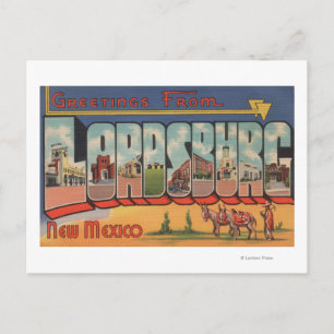 Carte Postale Lordsburg, Nouveau-Mexique - Scènes de grandes let