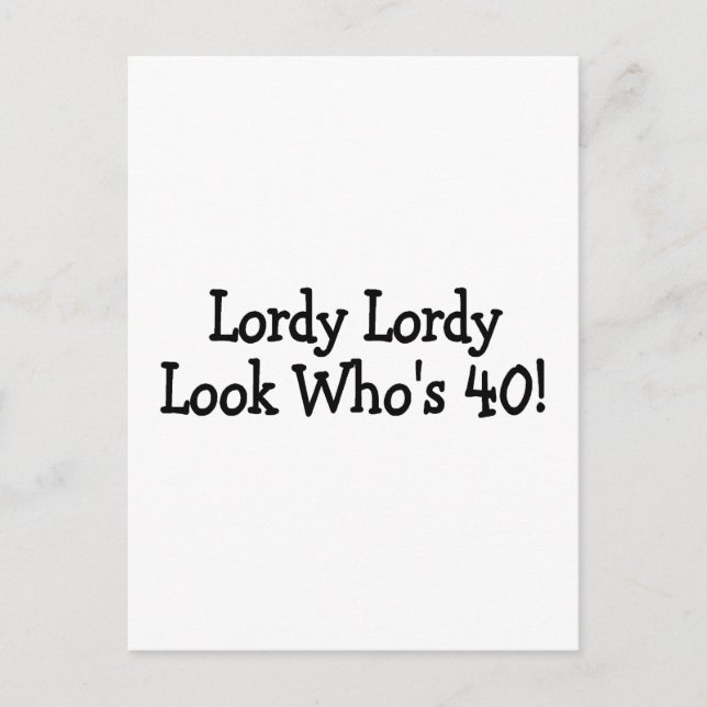 Carte Postale Lordy Lordy Look Dont 40 Noirs (Devant)