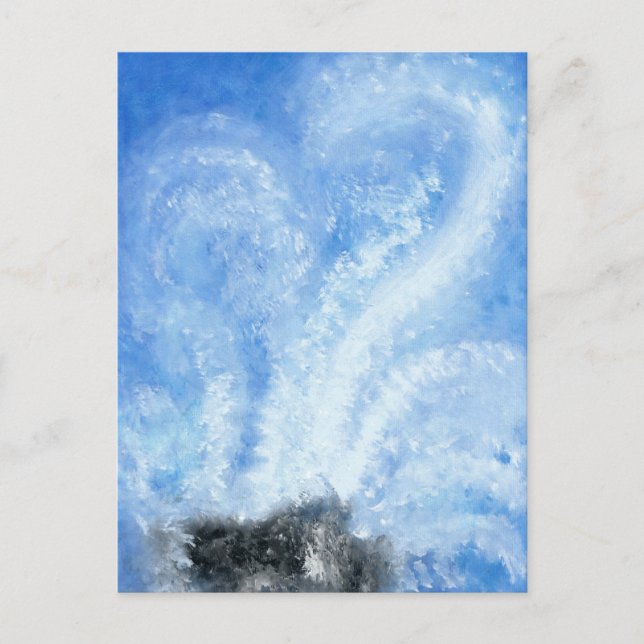 Carte Postale Lorsque les vagues de l'océan s'écrasent sur la co (Devant)