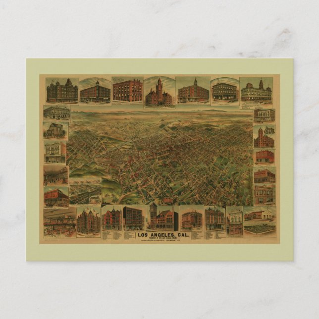 Carte Postale Los Angeles CA 1891 (Devant)