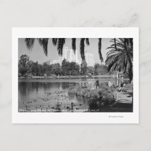 Carte Postale Los Angeles, CA West Lake Park en hiver