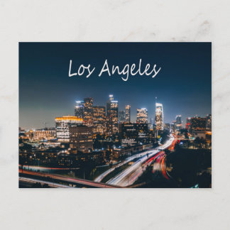Carte Postale Los Angeles California City Skyline la nuit