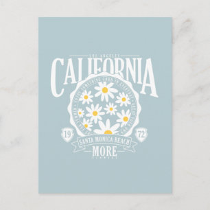 Carte Postale Los Angeles California Floral Graphic