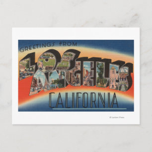 Carte Postale Los Angeles, CalifornieGrandes Lettres Scènes 2