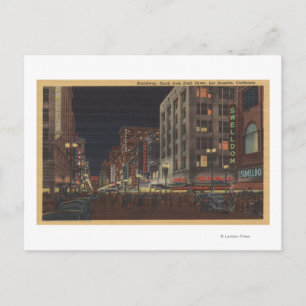 Carte Postale Los Angeles, CASouth Vue de Broadway à partir de l