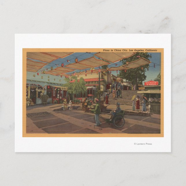 Carte Postale Los Angeles, CAView de Plaza à Chinatown (Devant)