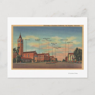 Carte Postale Los Angeles, CAView du campus de l'U.S.C.