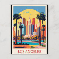Los Angeles, illustration Art Déco,
