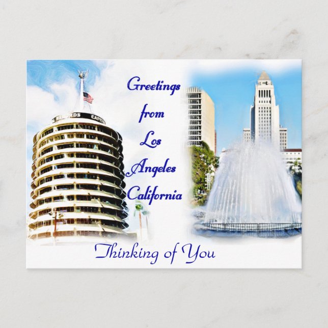 Carte Postale Los Angeles, salutations_ (Devant)