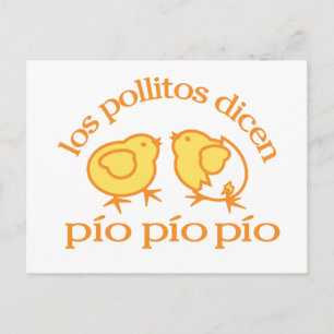Carte Postale los pollitos dicen...
