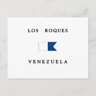 Carte Postale Los Roques Venezuela Alpha Dive Drapeau