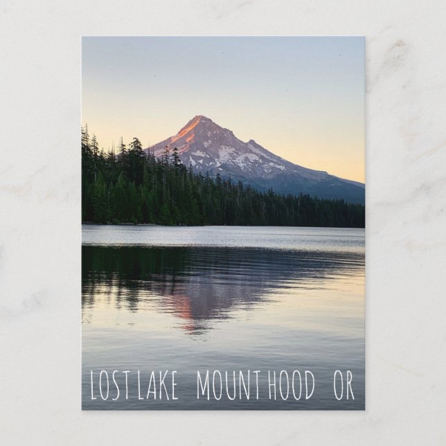 Carte Postale Lost Lake Mount Hood Oregon Sunrise Réflexions (Devant)