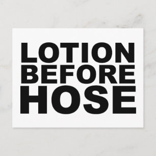 Carte Postale LOTION AVANT TUYAU t-shirt fou mug tapis de souris