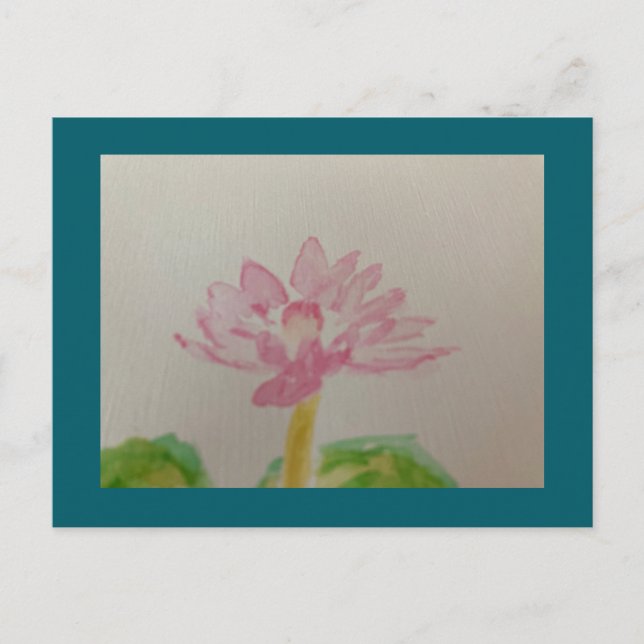 Carte Postale Lotus ! Aquarelle/carte (Devant)