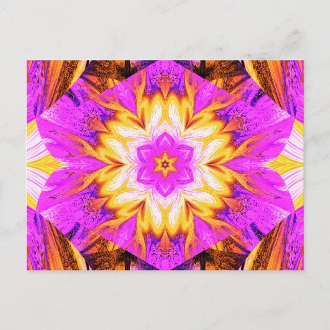 CARTE POSTALE LOTUS PEINTS 1 (Devant)