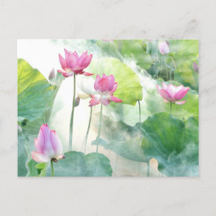 Carte Postale Lotus Summer, photographie éthérée,