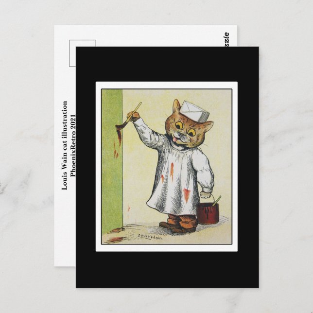 Carte Postale Louis Wain (Devant / Derrière)