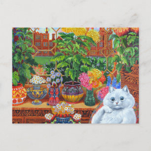 Carte Postale Louis Wain Flower Love Chat