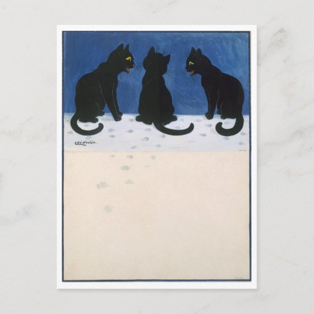 Carte postale Louis Wain Holiday (Devant)