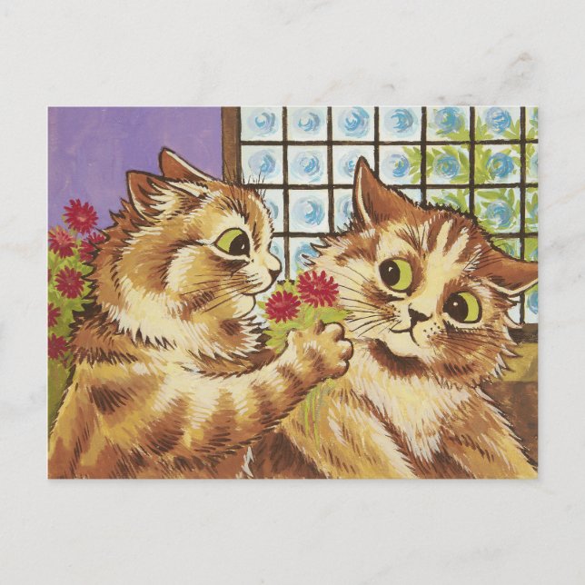 Carte Postale Louis Wain Un geste romantique CC1077 Valentine (Devant)