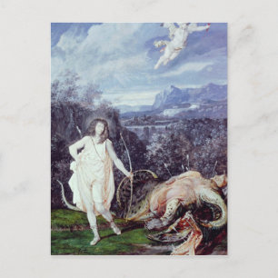 Carte Postale Louis XIV comme Apollo, Couche de Python