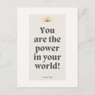 Carte Postale Louise Hay Citation - Vous êtes le pouvoir dans vo