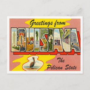 Carte Postale Louisiane Salutations Des États-Unis
