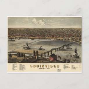 Carte Postale Louisville, Kentucky en 1876