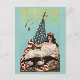 Carte Postale Lounge vintage Lady Liberty