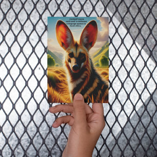 Carte Postale Loup de terre sauvage majestueux parcourant le cha
