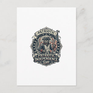 Carte Postale Loup-garou patriotique Patriote Horreur Monstre Pa