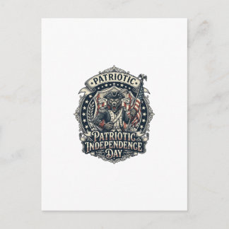 Carte Postale Loup-garou patriotique Patriote Horreur Monstre Pa