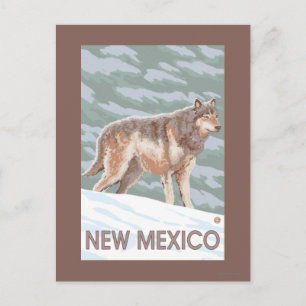 Carte Postale Loup gris deboutNouveau-Mexique