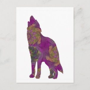Carte postale Loup Violet